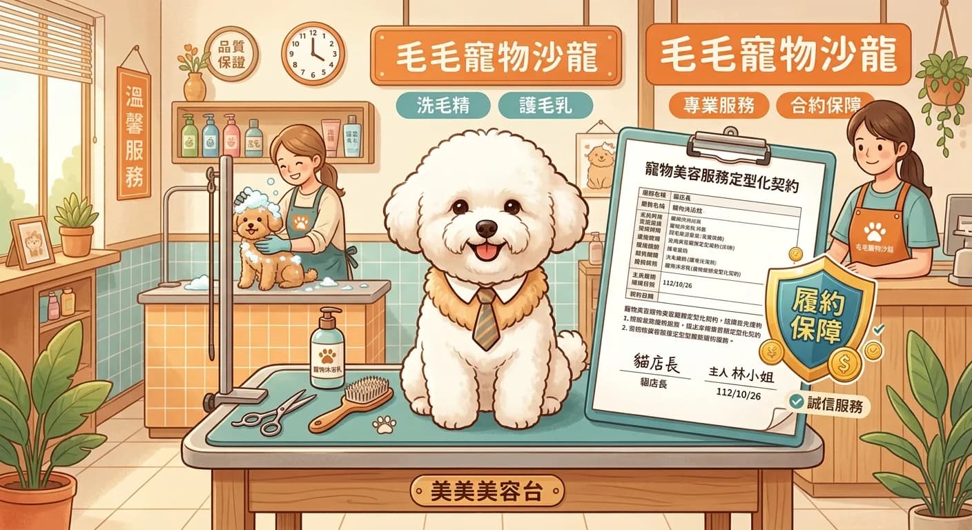 寵物美容定型化契約是什麼?2026 履約保證新制懶人包,飼主自保看這篇